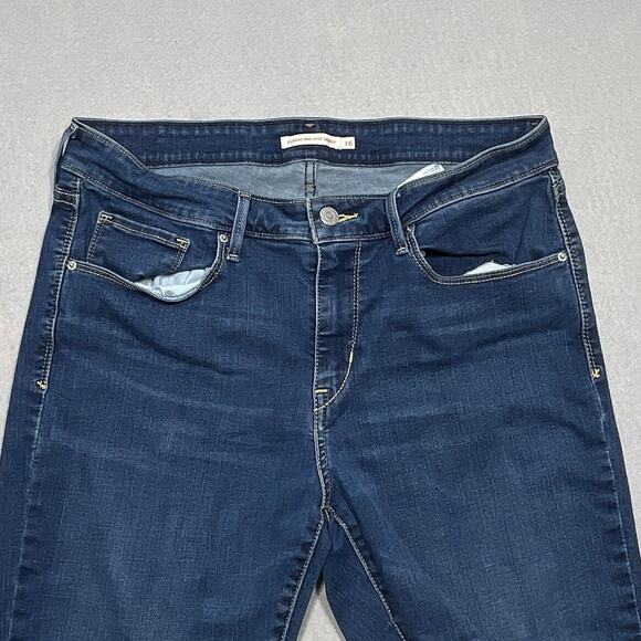 Levi's Classic Mid Rise Denim Cut Off Denim Shorts Women's Size 16 Blue - Picture 2 of 10